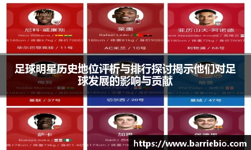 足球明星历史地位评析与排行探讨揭示他们对足球发展的影响与贡献